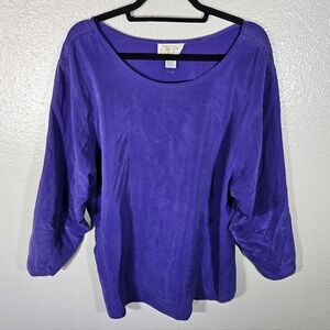 Laise Adzer Silk Oversized Blouse Size OS